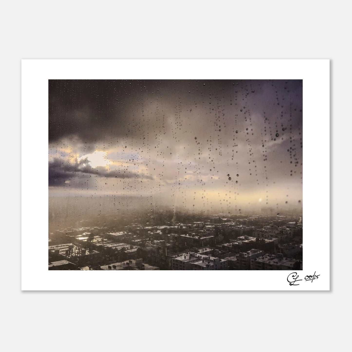 Through Rain and Glass – Signed Fine Art Print